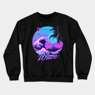 Hokusai vaporwave Crewneck Sweatshirt